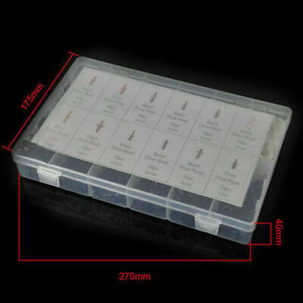 350pcs Clip Car Body Plastic Push Pin Fender Bumper Fasteners Rivet Screwdriver