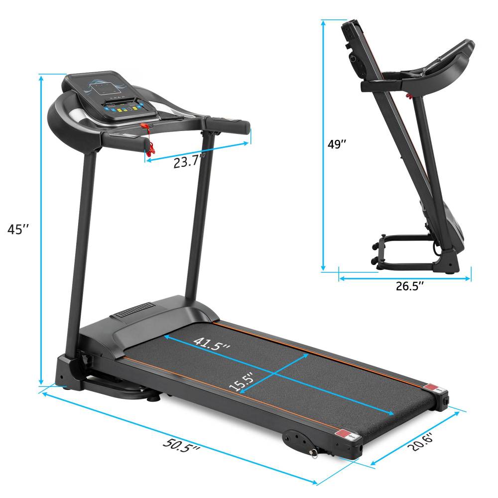 Compact Easy Folding Treadmill Motorized Running Jogging Machine +Audio Speaker