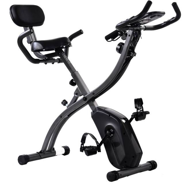 Folding Exercise Bike-8 Levels Resistance Adjustments with 4 Expansions Degree