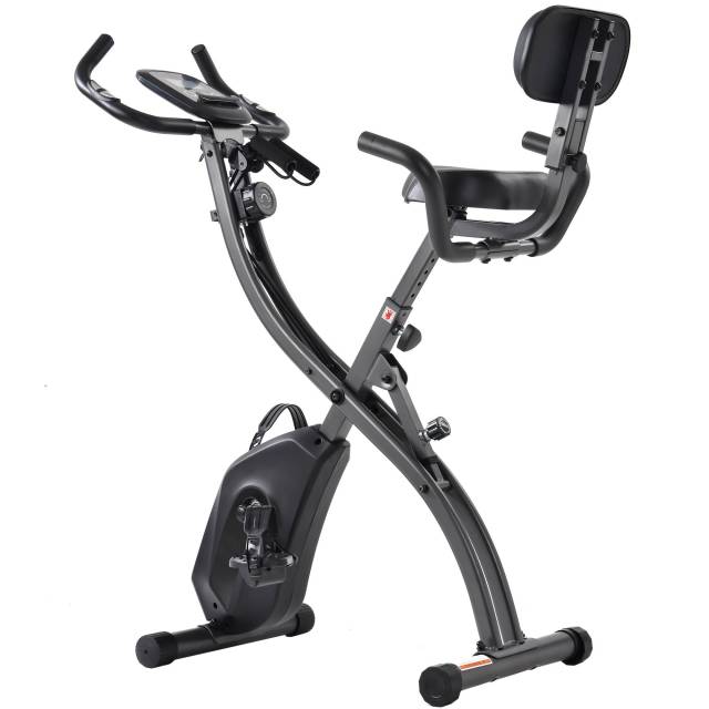 Folding Exercise Bike-8 Levels Resistance Adjustments with 4 Expansions Degree