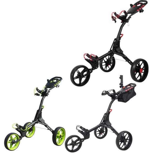 Compact Push Trolley With Competitor Folding Aize and Umbrella Holder