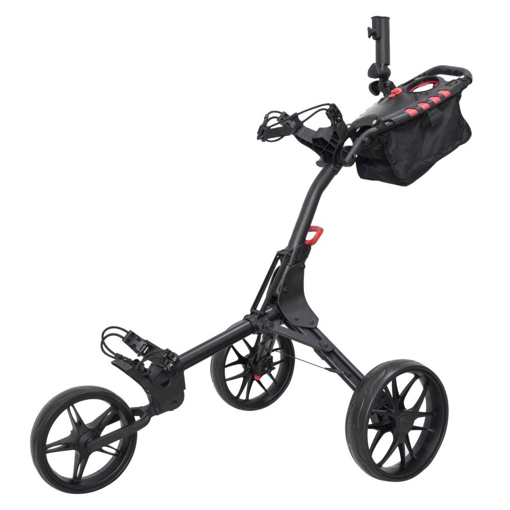 Compact Push Trolley With Competitor Folding Aize and Umbrella Holder