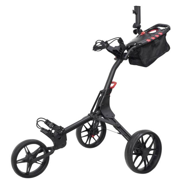 Compact Push Trolley With Competitor Folding Aize and Umbrella Holder