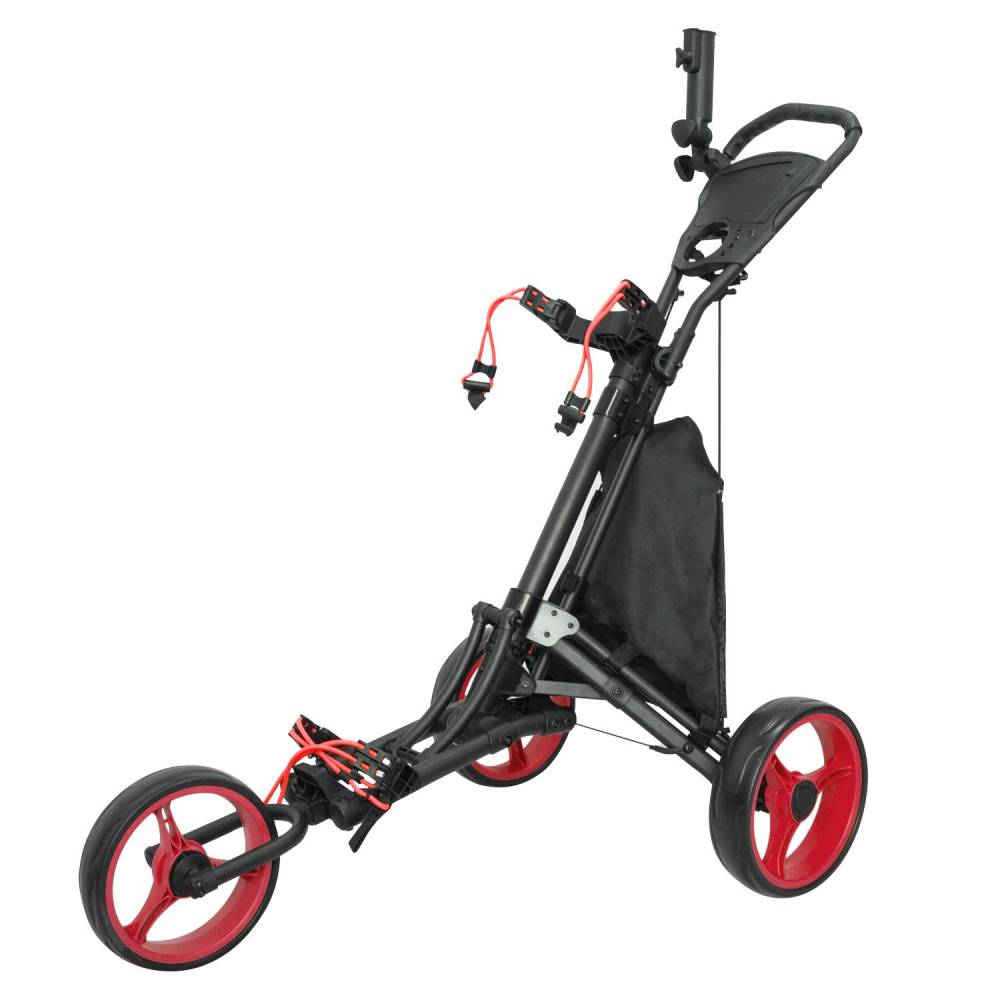 Push-Pull Golf Carts 3 Wheel Trolley with Folding Size