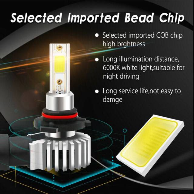 9006 HB4 LED Headlight Bulbs Kit Low Beam 6000K White 3005W 450750LM Foglight