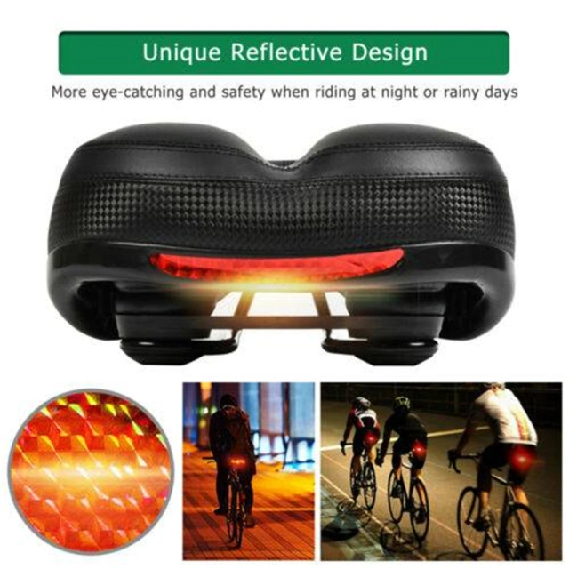 Comfort Wide Bike Seat Cushion Soft Road Bicycle Saddle Padded Mountain Cruiser