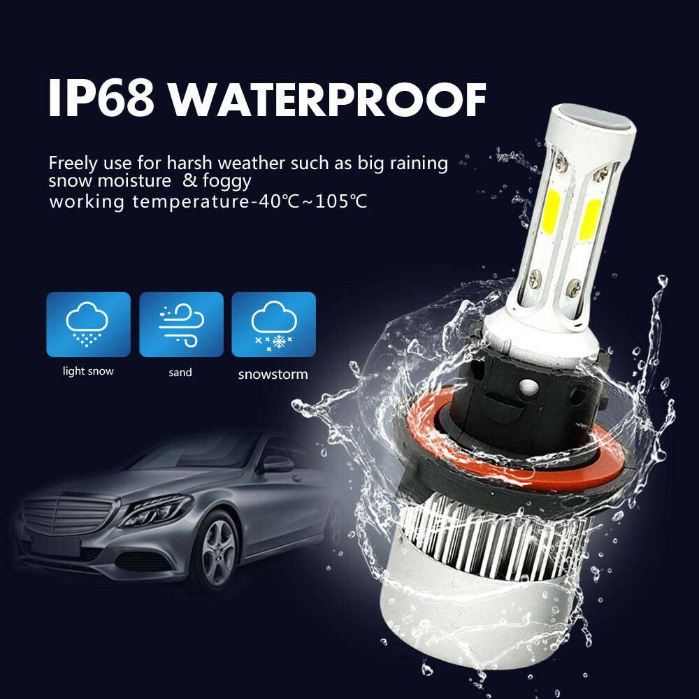 2PCS H13 9008 CREE LED Headlight Conversion Kit 285000LM HI-LO Beam Bulbs 6000K
