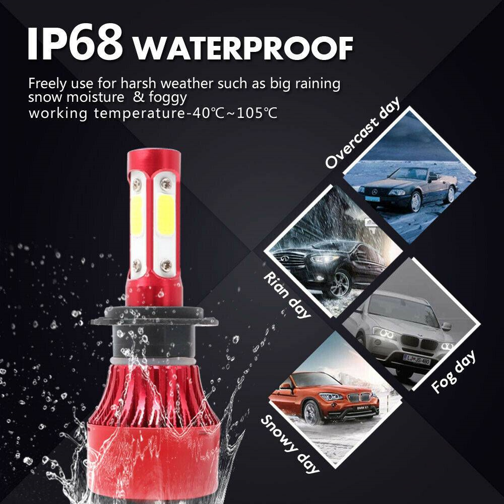 H7 2200W 330000LM LED CAR HEADLIGHT KIT 6000K REPLACE HALOGEN HID XENON BULBS
