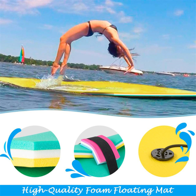 90'' x 3FT Floating Water Mat Foam Pad Lake Floats Lily Pad with Storage Straps