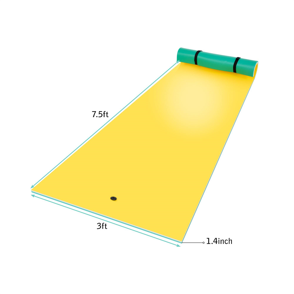 90'' x 3FT Floating Water Mat Foam Pad Lake Floats Lily Pad with Storage Straps
