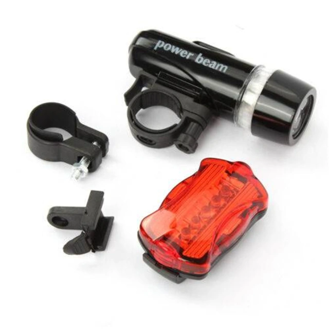 2PC Set Waterproof 5 LED Lamp Safety Flashlight Bike Bicycle Front Head Light