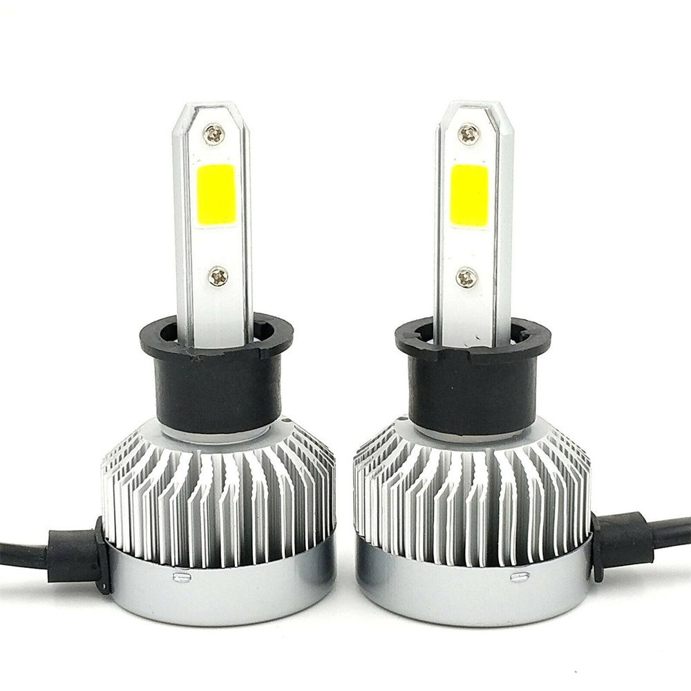 2PCS H3 255000LM Fanless CREE LED Fog Driving Light Kit 6000K White High Power