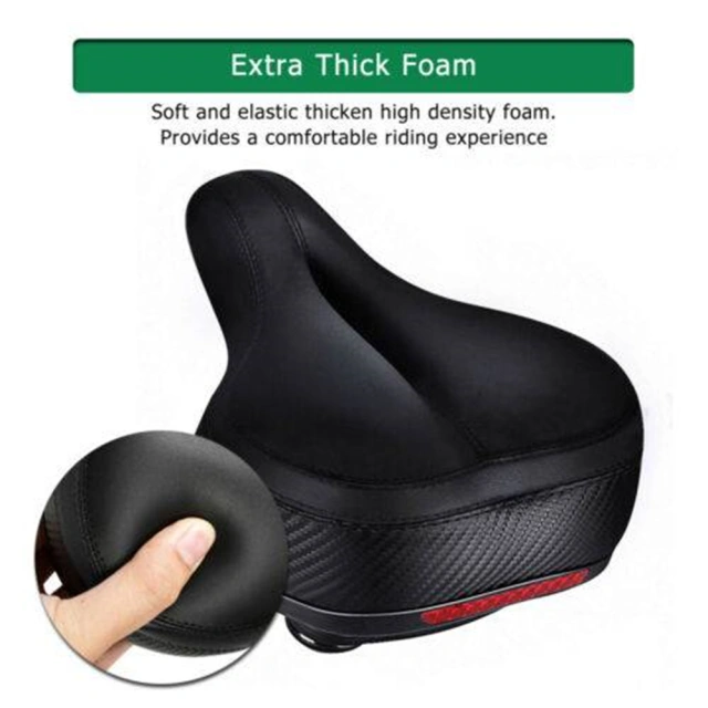 Comfort Wide Bike Seat Cushion Soft Road Bicycle Saddle Padded Mountain Cruiser