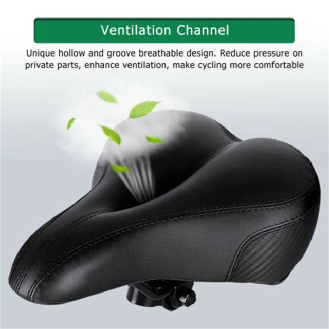 Comfort Wide Bike Seat Cushion Soft Road Bicycle Saddle Padded Mountain Cruiser