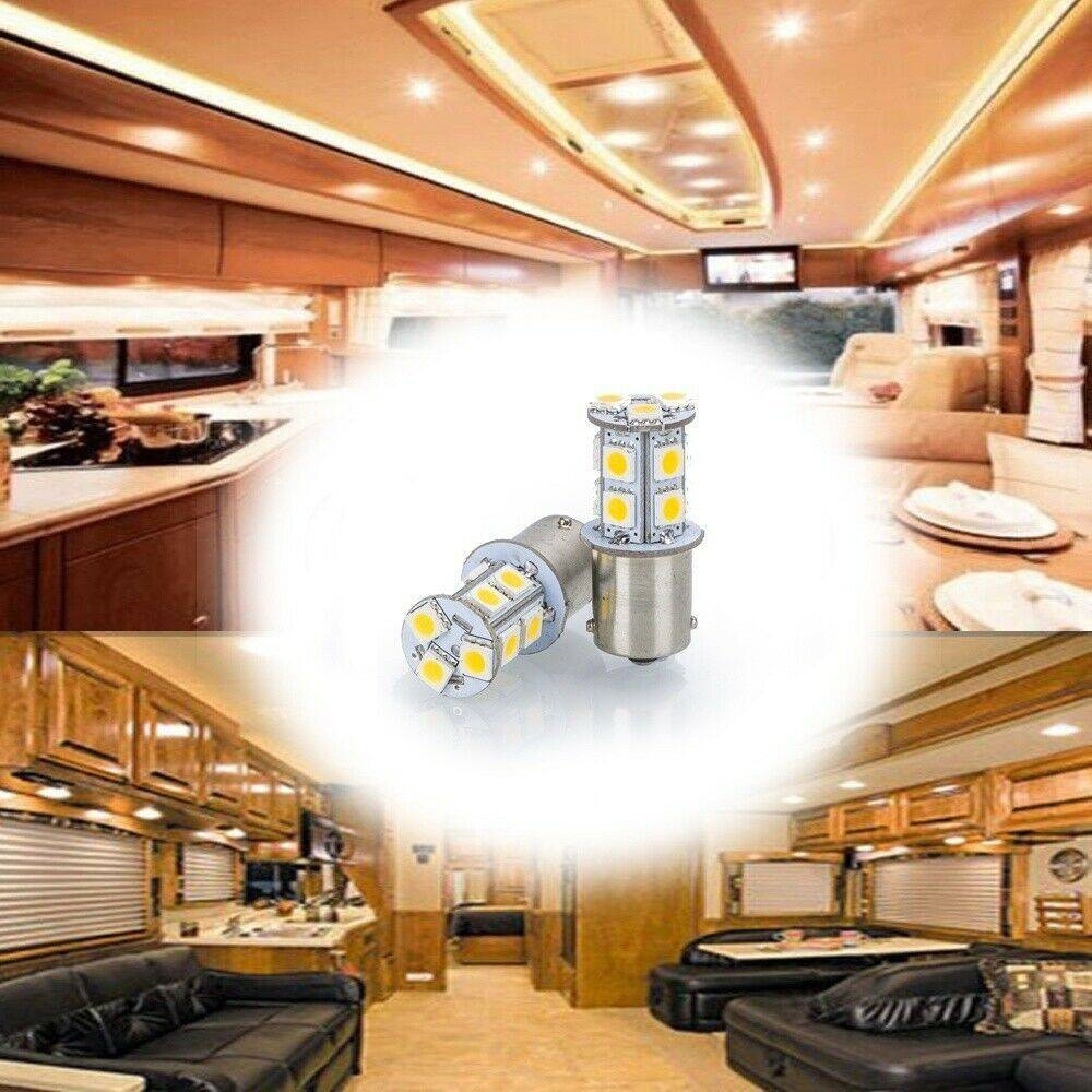 20pcs Warm White 1156 13 SMD LED 1141 1003 Interior Light Bulb Camper Trailer