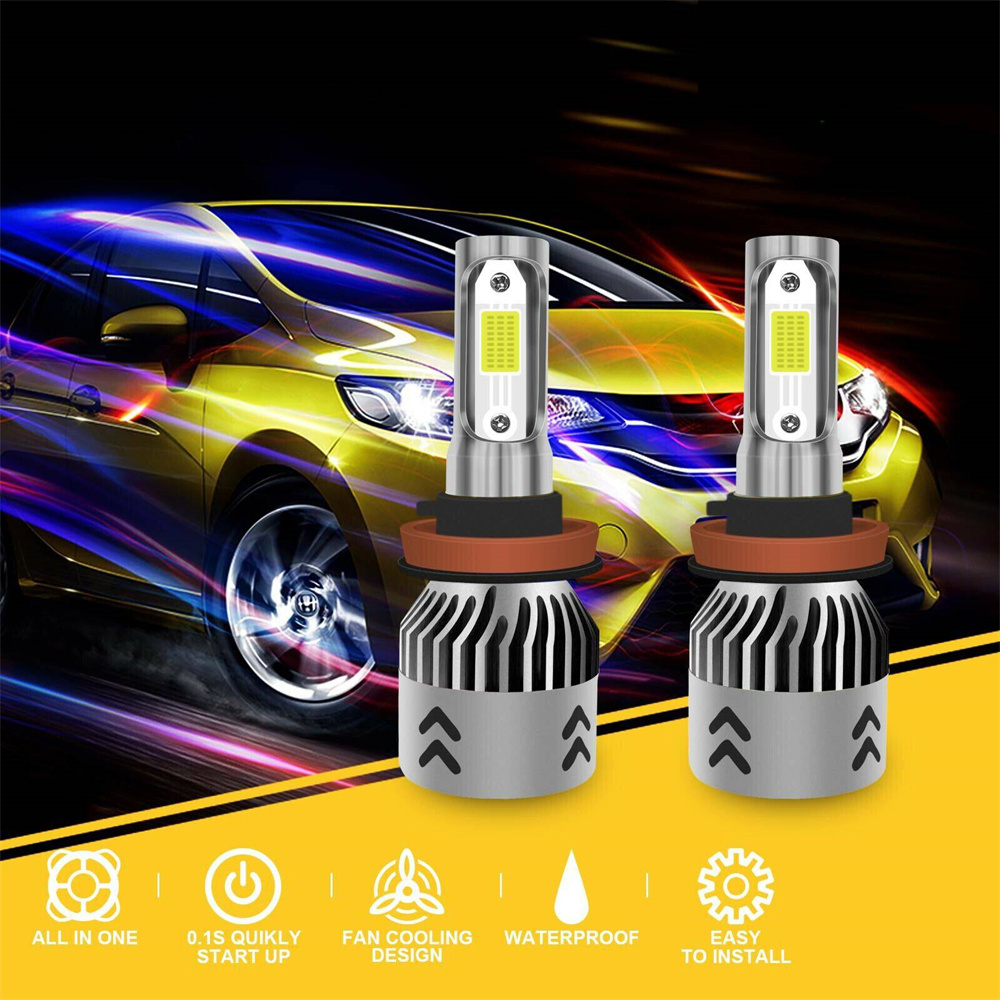 H11 LED Headlight Yellow 2105W 315750LM Conversion Set Low Beam High Power