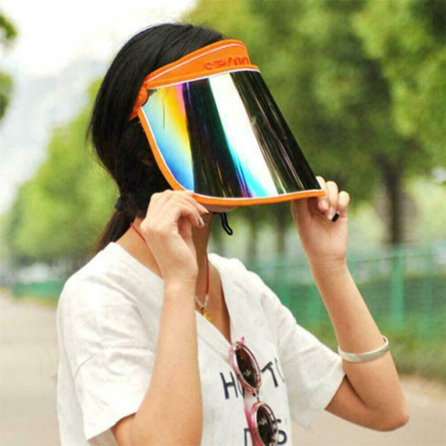 Anti-UV Solar Protection Sun Visor Cap Hat Face Cover Mens Womens Summer Cap