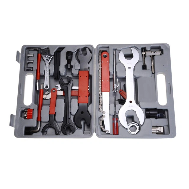 44Pcs Mountain Bike Bicycle Cycling Chain Maintenance Wrench Repair Tool Kit