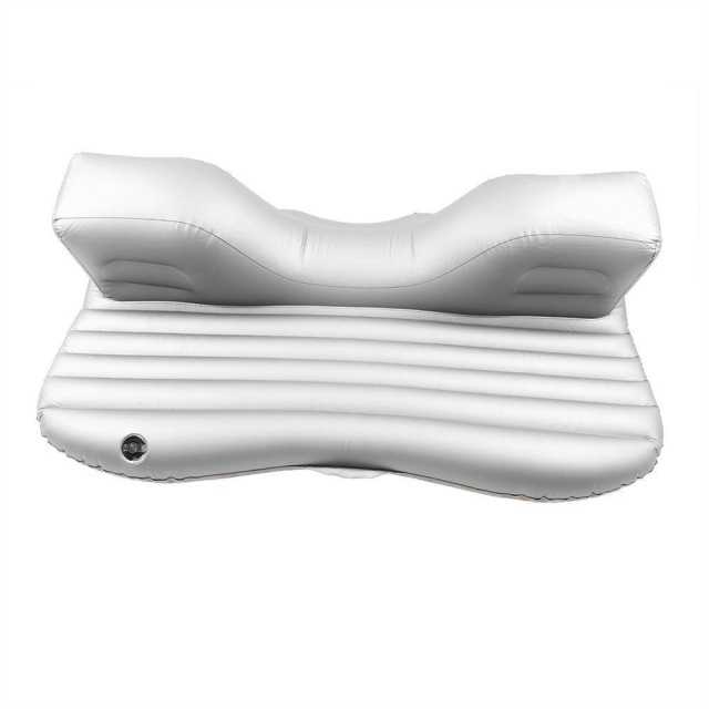 Car Inflatable Bed Back Seat Mattress Airbed for Rest Sleep Travel Silver Gray