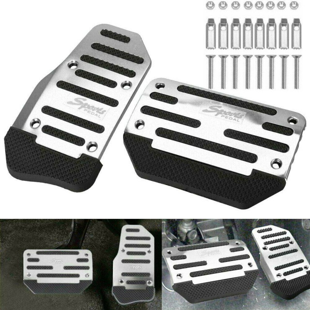 2pc Universal Non-Slip Automatic Gas Brake Foot Pedal Pad Cover Accessories Kit