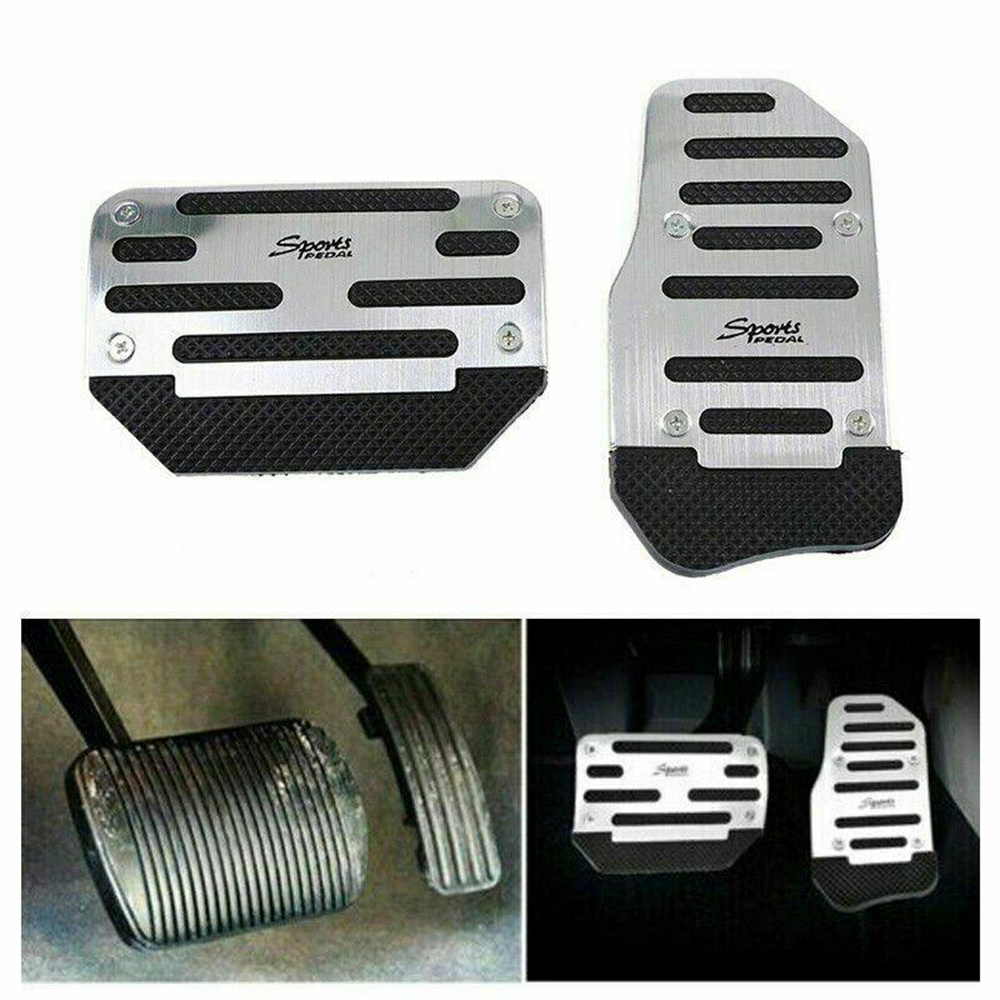 2pc Universal Non-Slip Automatic Gas Brake Foot Pedal Pad Cover Accessories Kit