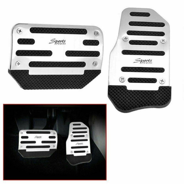 2pc Universal Non-Slip Automatic Gas Brake Foot Pedal Pad Cover Accessories Kit