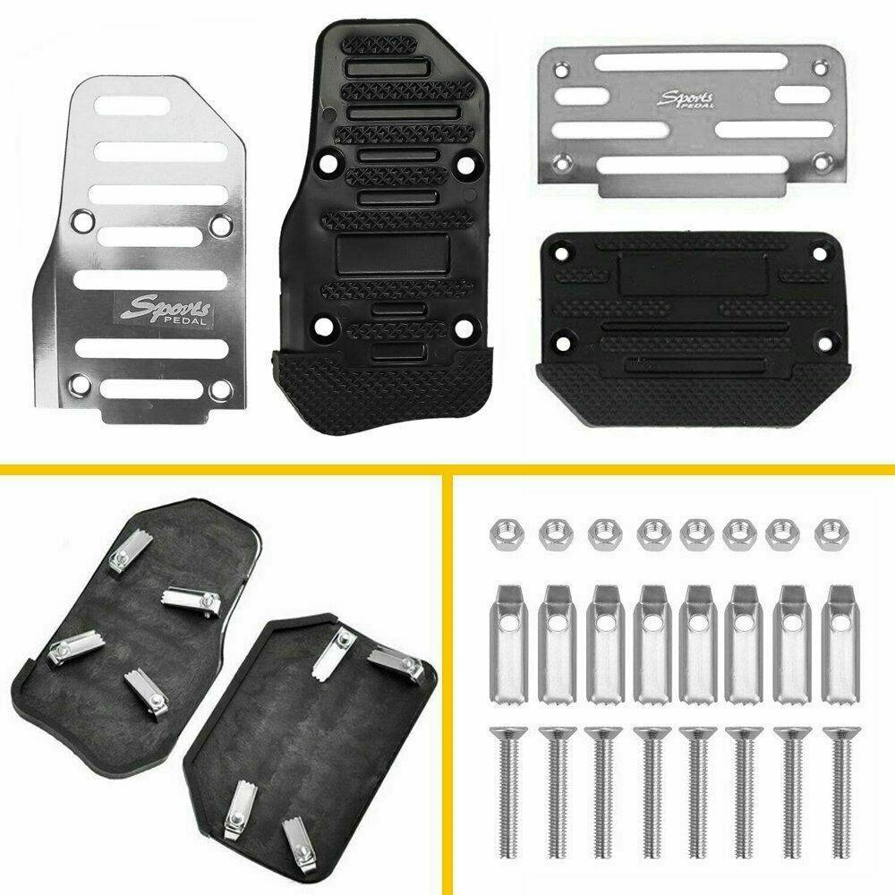 2pc Universal Non-Slip Automatic Gas Brake Foot Pedal Pad Cover Accessories Kit