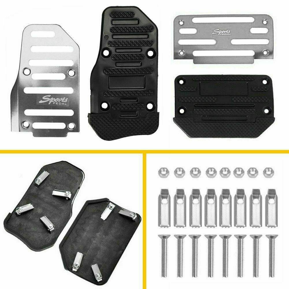 2pc Universal Non-Slip Automatic Gas Brake Foot Pedal Pad Cover Accessories Kit