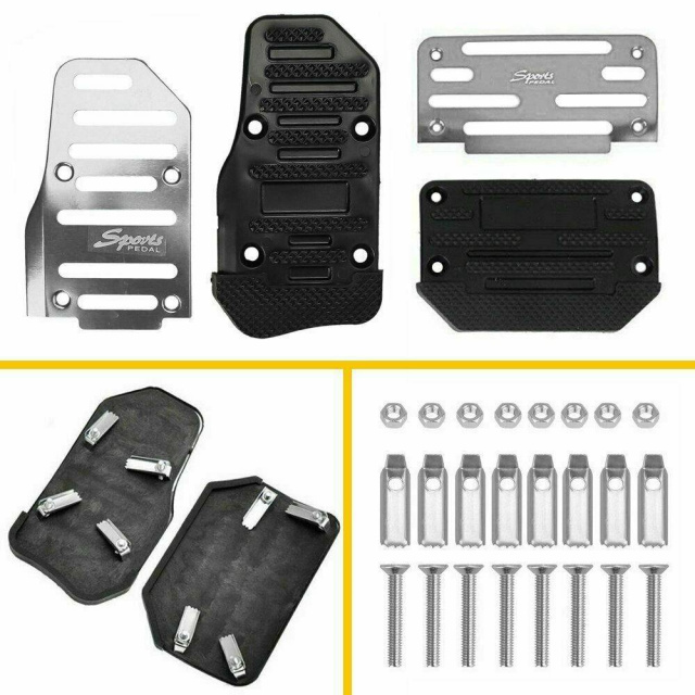 2pc Universal Non-Slip Automatic Gas Brake Foot Pedal Pad Cover Accessories Kit