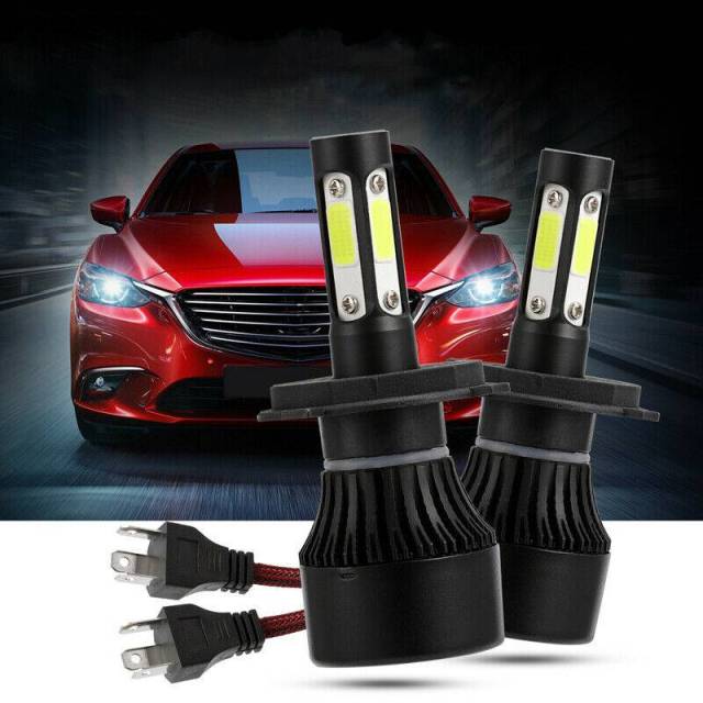 4-Sides H13 9008 LED Headlight Bulbs Conversion Kit Hi/Low Beam Fog Light 6500K