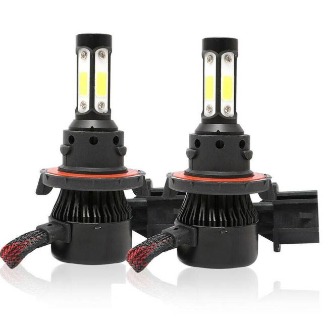 2pcs H11 LED 4-Sides Headlight Bulbs Kit 2200W 330000LM Super Bright Hi/Lo Beam