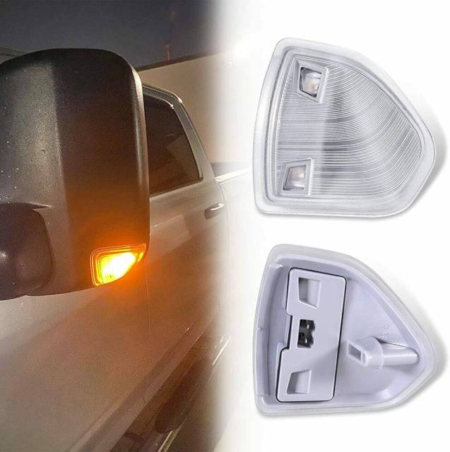 LED Side Mirror Turn Signal Light Kit For Dodge Ram 1500 2500 3500 Clear Lens