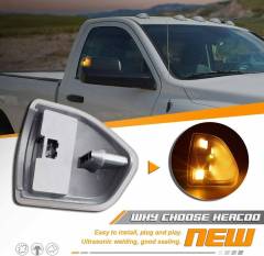 LED Side Mirror Turn Signal Light Kit For Dodge Ram 1500 2500 3500 Clear Lens