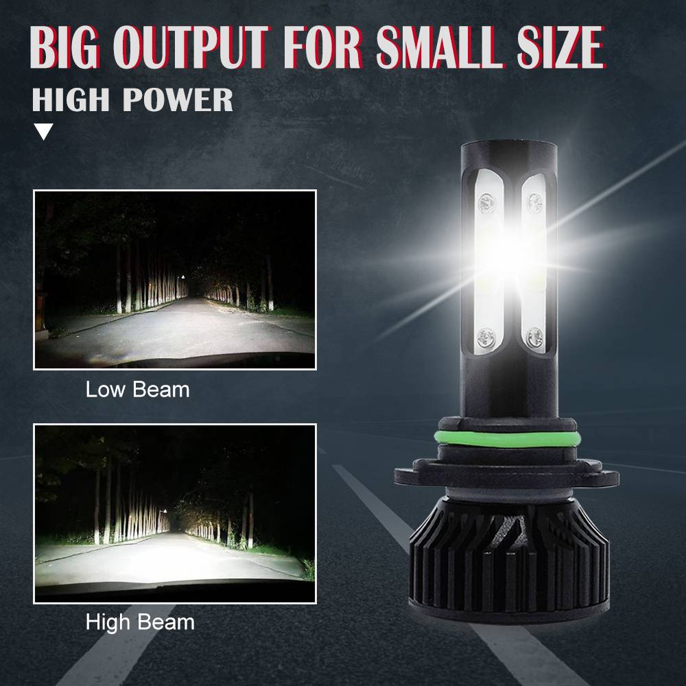 26000LM 120W V4 9006 Car Headlight 4-Sides LED Bulb Auto Headlamp White Light