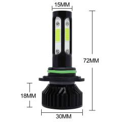 26000LM 120W V4 9006 Car Headlight 4-Sides LED Bulb Auto Headlamp White Light