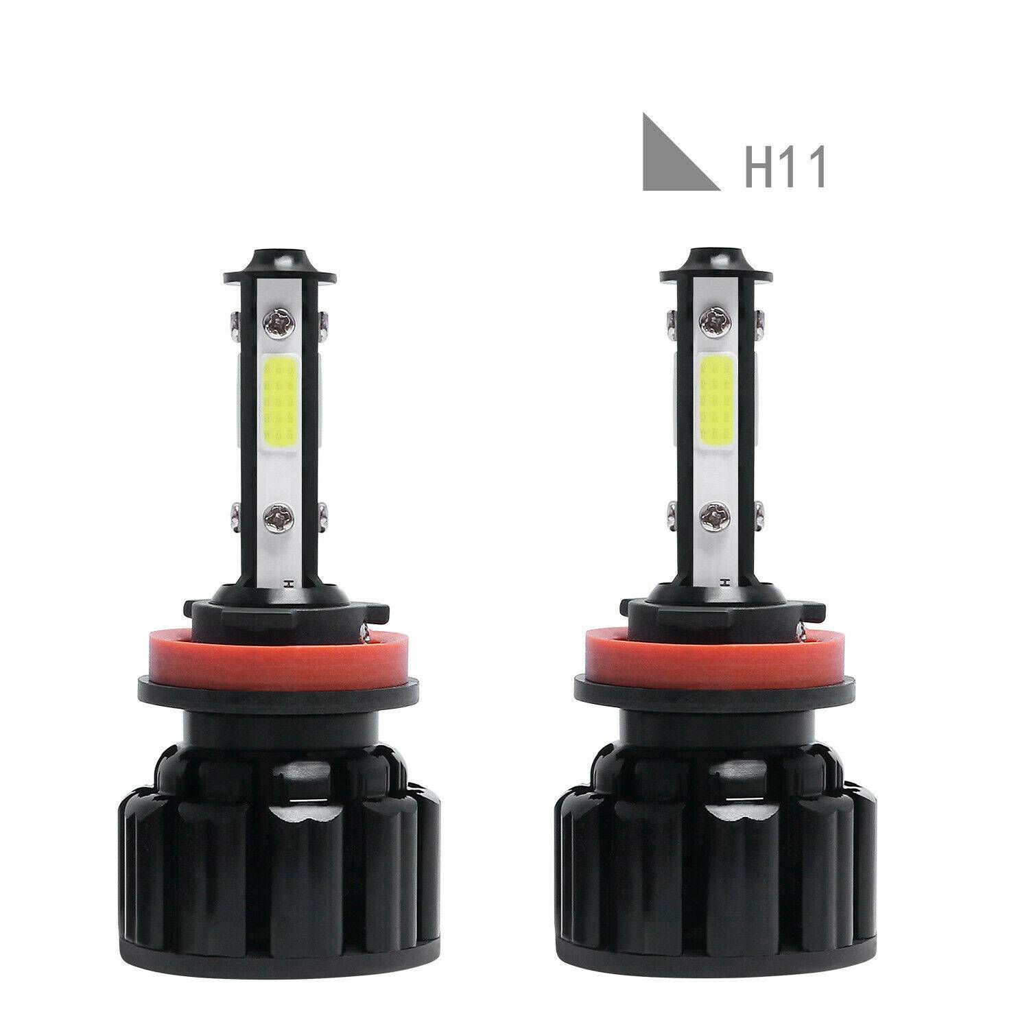 2PCS H11 LED Headlight Bulbs Kit High Low Beam Fog Lights Upgrade 80W 6500K