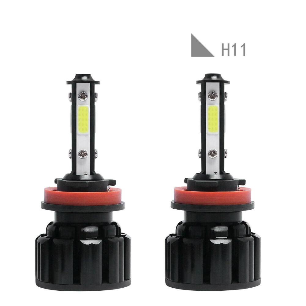 2PCS H11 LED Headlight Bulbs Kit High Low Beam Fog Lights Upgrade 80W 6500K