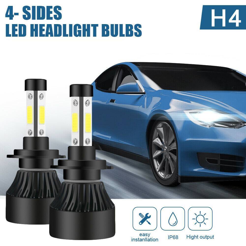 2x H4 LED Headlight Kit 9003 HB2 High Low Beam Fog Bulb White Super Bright