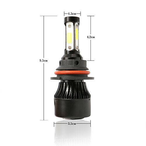 9007 LED Headlight Bulbs Kit 4-sides High Low Beam Fog Super Bright 6500K White