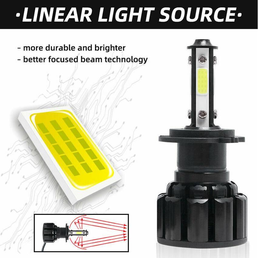9006 HB4 LED Headlight Bulbs Conversion Kit High Low Beam Fog 6500K Super White