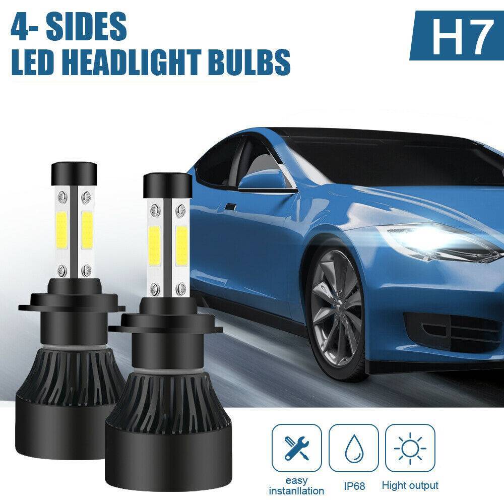 2pcs H7 LED Car Headlight Conversion Kit 110W 30000LM High/Low Beam Bulbs 6500K