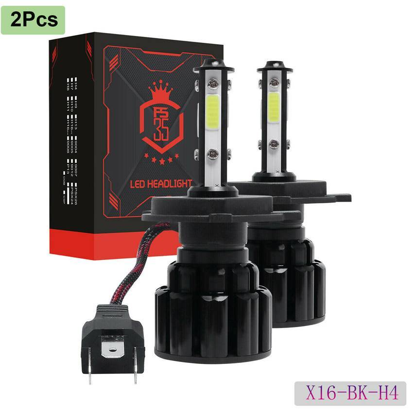 2xH4 LED Headlight Bulbs High/Low Beam Conversion Kit White 6500K 2400W 16000LM