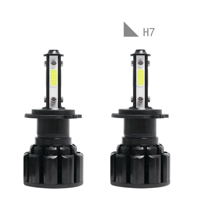 4-Sides H7 LED Headlight high low Fog Light Kits High Power Bulbs 6500K Canbus