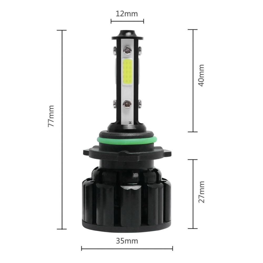 9006 HB4 LED Headlight Bulbs Conversion Kit High Low Beam Fog 6500K Super White