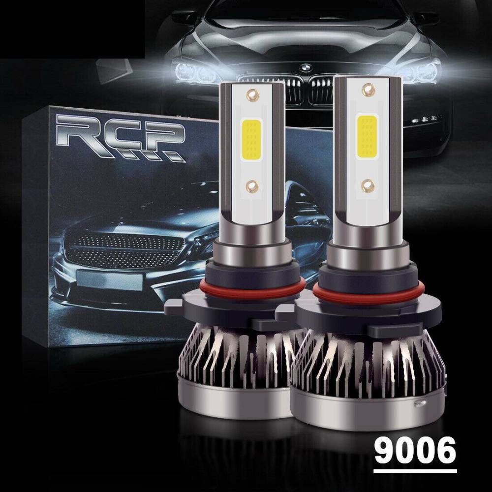 2PCS 9006 Combo LED Headlight Kits 120W High/Low Beam Bulbs 6000K White