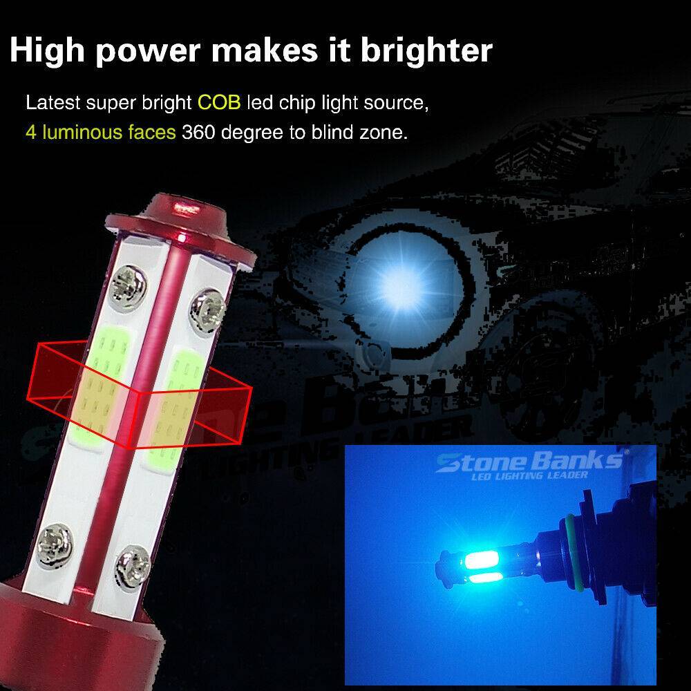 4-sided 9005 HB3 9140 9145 LED High Beam Fog Bulb Conversion Kit 120W 8000K
