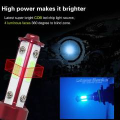 4-sided 9005 HB3 9140 9145 LED High Beam Fog Bulb Conversion Kit 120W 8000K