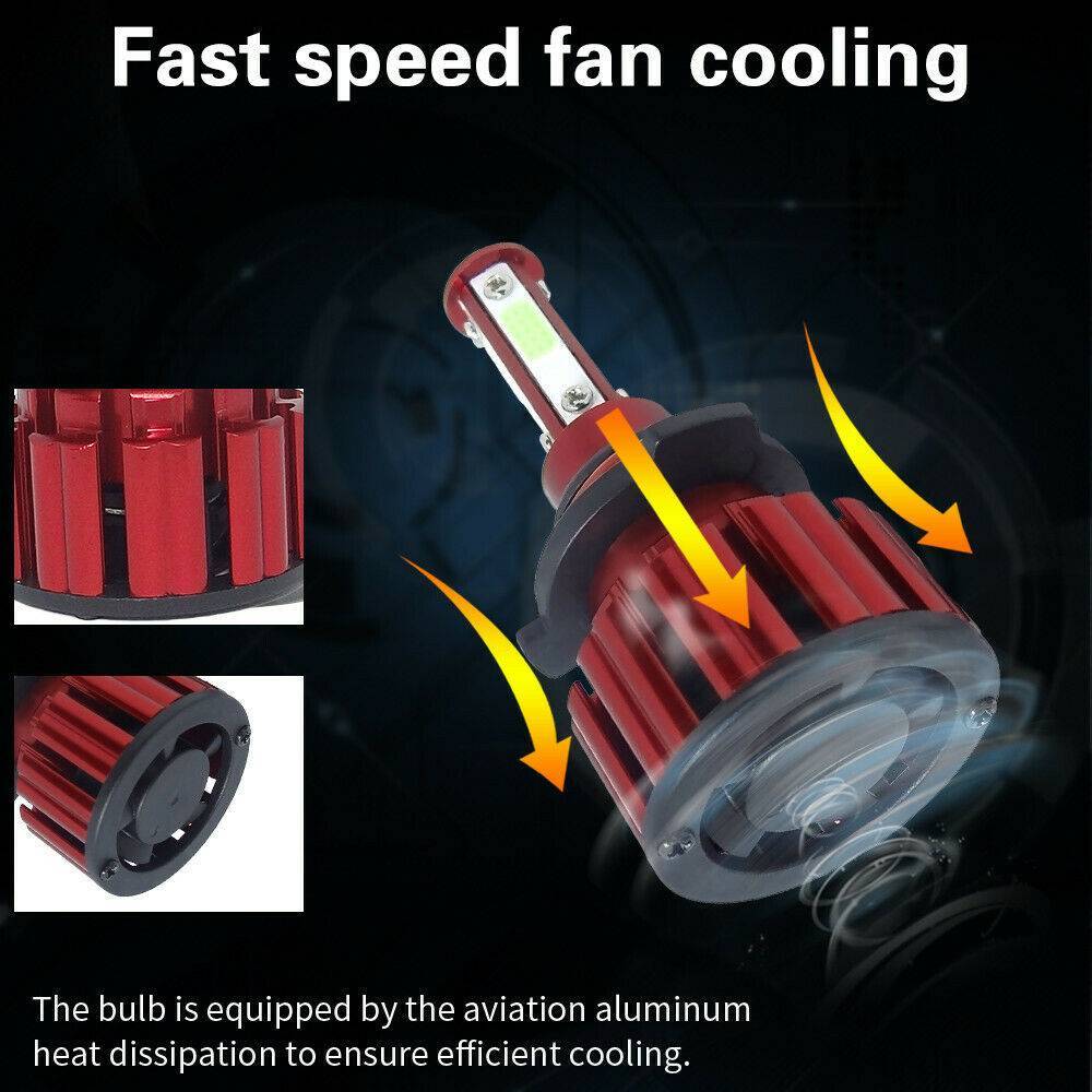 6PCS 9005 9006 H11 LED Combo Headlight Fog Light Kit High Low Beam Bulb 8000K