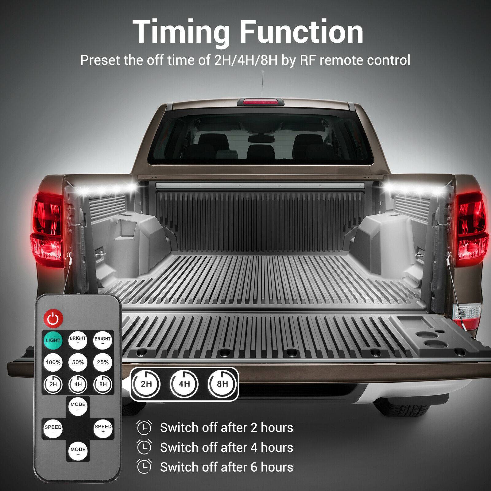 2X 60" LED BAR TRUCK BED LIGHTS CARGO WORK STRIPS KIT FOR CHEVY FORD DODGE GMC
