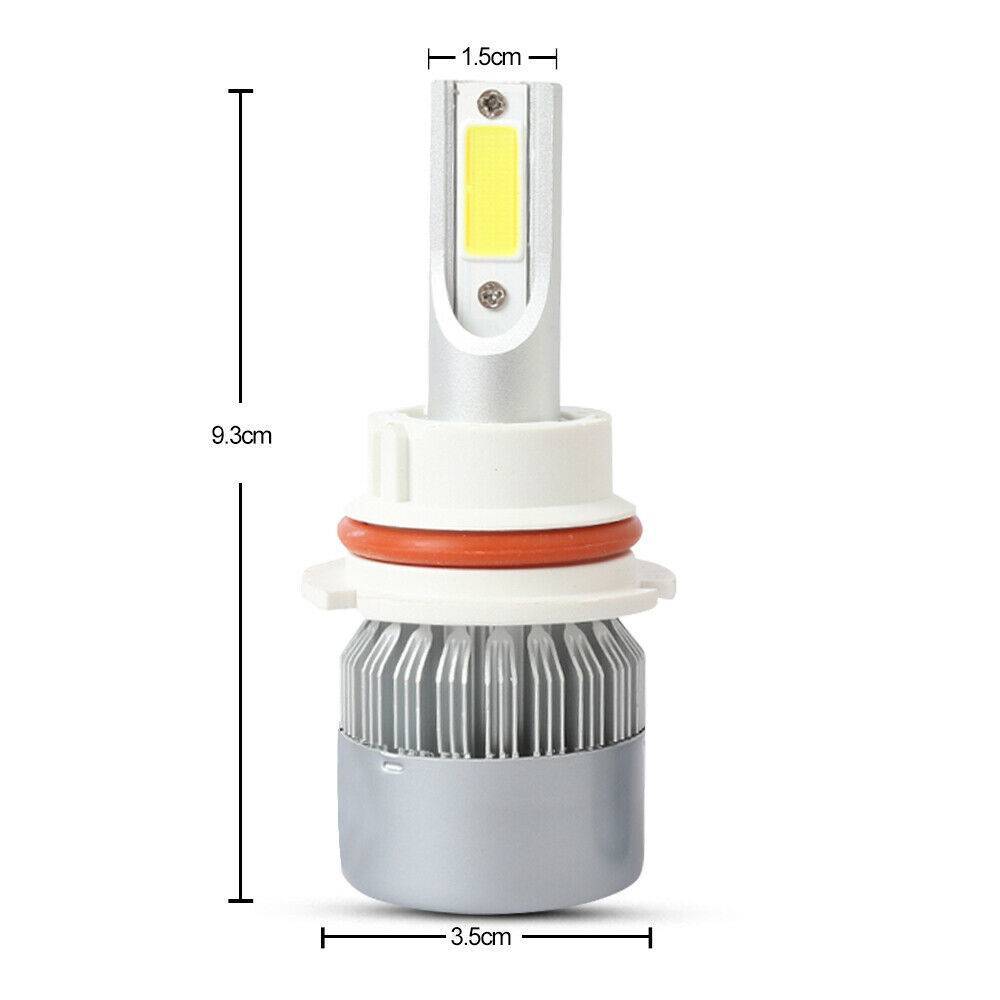 2PCS 9004 LED Headlight Bulb Conversion Kit High+Low Beam 6000K